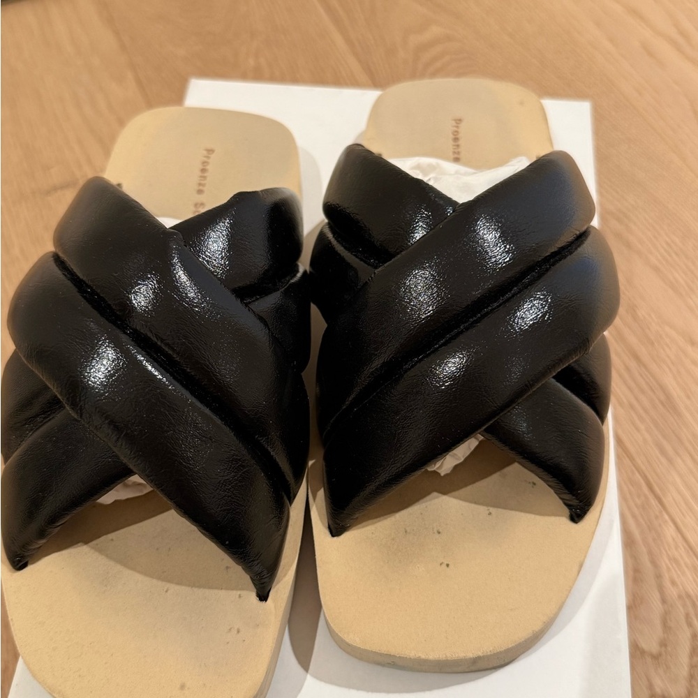 Proenza Schouler Black and Cream Sandals